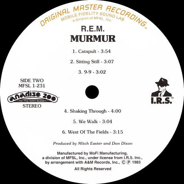 R.E.M. : Murmur (LP,Album,Limited Edition,Numbered,Reissue,Remastered,Stereo)