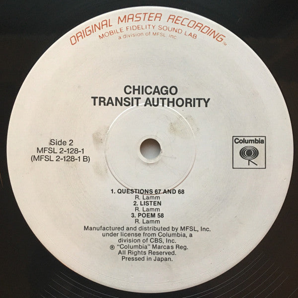 Chicago (2) : Chicago Transit Authority (LP,Album,Reissue,Remastered,Stereo)