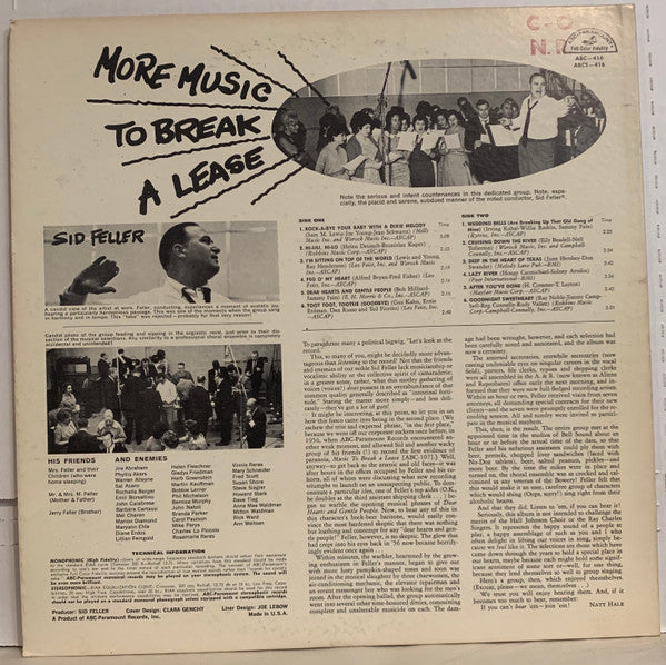 Sid Feller And His "Friends".......[And Enemies] : More Music To Break A Lease!!! (LP,Album,Stereo)