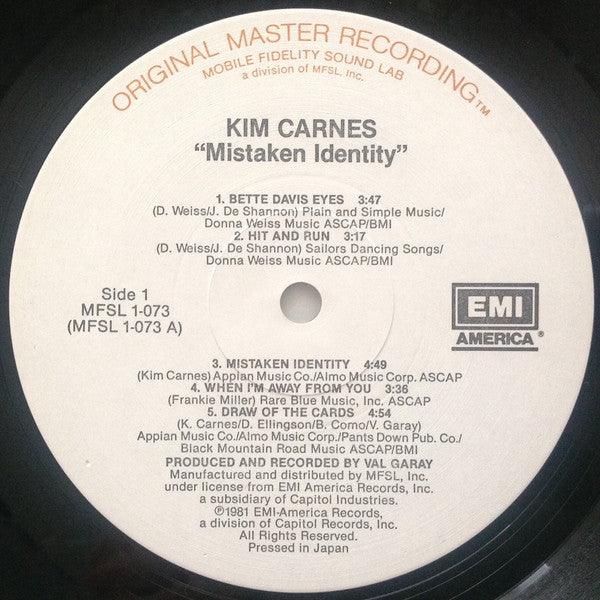 Kim Carnes : Mistaken Identity (LP,Album,Limited Edition,Remastered)
