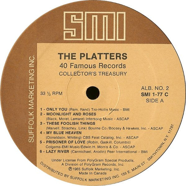 Platters, The : 40 Famous Records: Collector's Treasury (LP,Compilation)