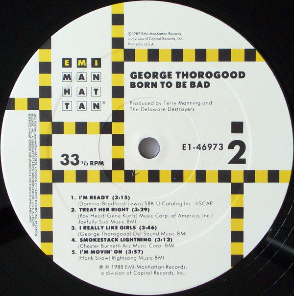 George Thorogood & The Destroyers : Born To Be Bad (LP,Album)