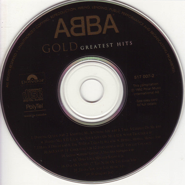 ABBA : Gold - Greatest Hits (Compilation,Remastered)