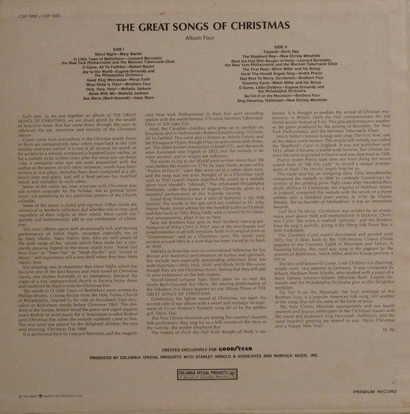 Various : Great Songs Of Christmas (By The Great Artists Of Our Time) (LP,Album,Compilation,Limited Edition,Stereo)