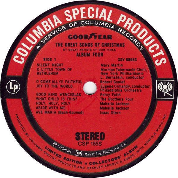 Various : Great Songs Of Christmas (By The Great Artists Of Our Time) (LP,Album,Compilation,Limited Edition,Stereo)