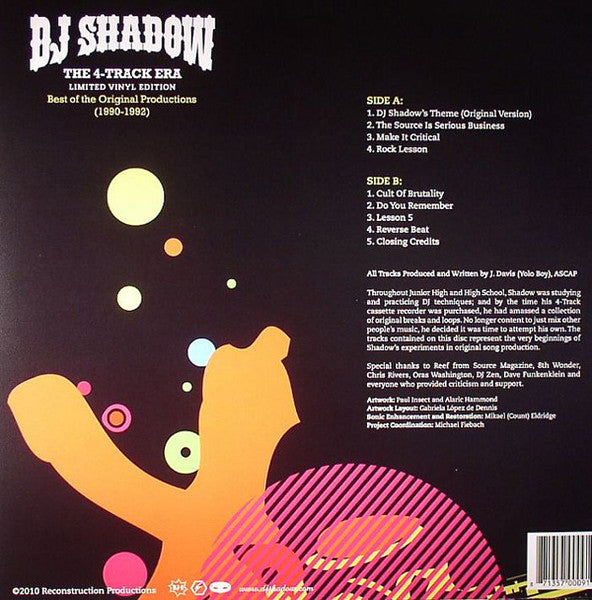 DJ Shadow : The 4-Track Era (Best Of The Original Productions (1990-1992)) (LP,Compilation,Limited Edition)