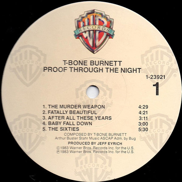 T-Bone Burnett : Proof Through The Night (LP,Album,Stereo)