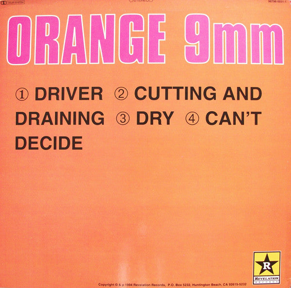 Orange 9mm : Orange 9mm (12",33 ⅓ RPM,EP)
