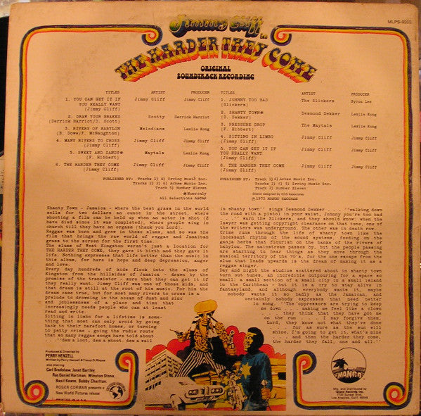 Various : The Harder They Come (Original Soundtrack Recording) (LP,Compilation,Reissue)