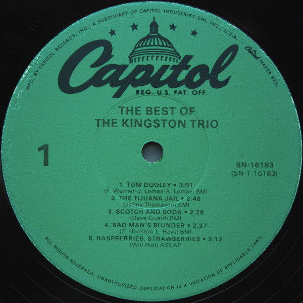 Kingston Trio : The Best Of The Kingston Trio (LP,Compilation,Reissue)