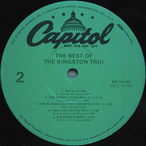 Kingston Trio : The Best Of The Kingston Trio (LP,Compilation,Reissue)