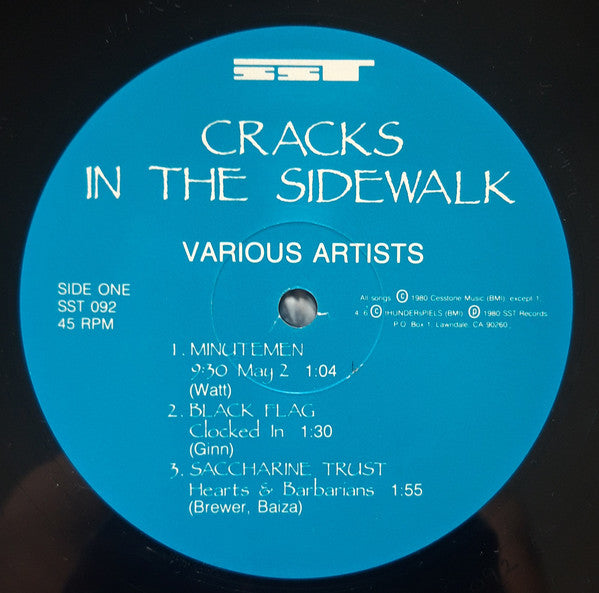 Various : Cracks In The Sidewalk (12",45 RPM,Compilation,Reissue)