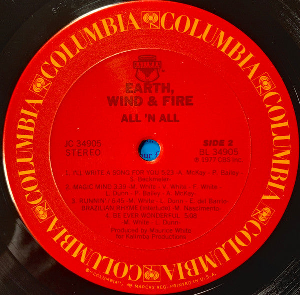 Earth, Wind & Fire : All 'N All (LP,Album,Stereo)