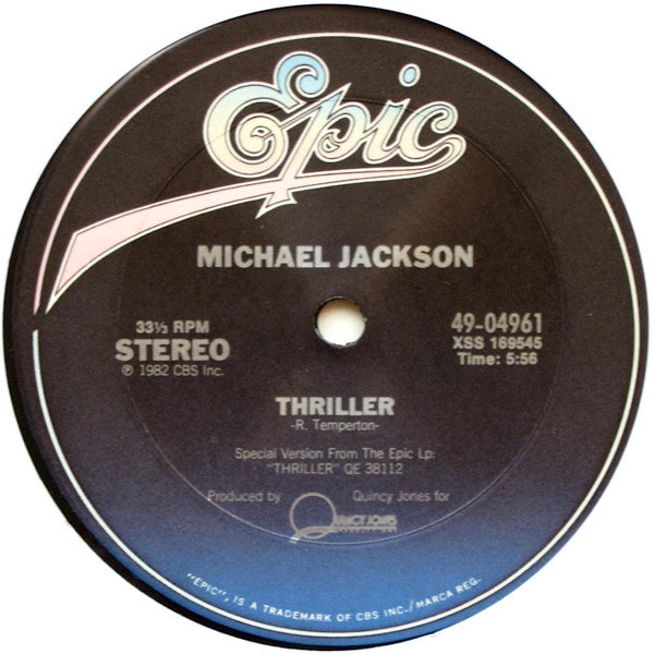 Michael Jackson : Thriller (12",33 ⅓ RPM,Single)