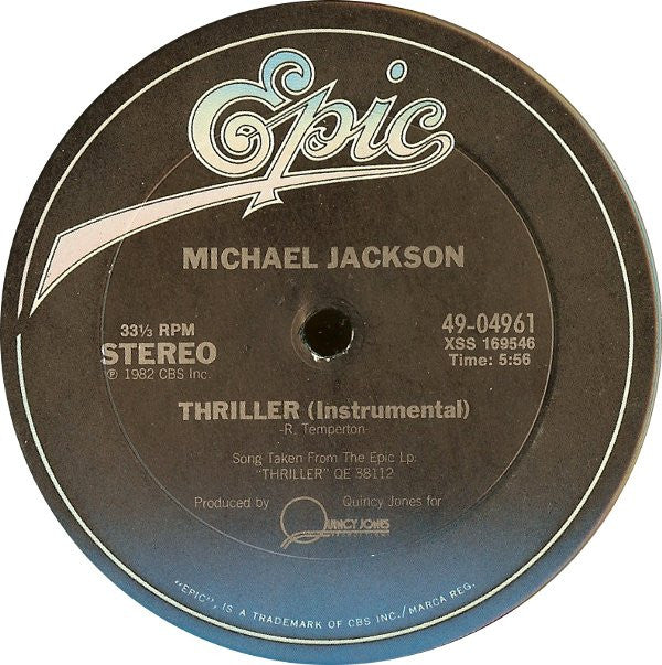 Michael Jackson : Thriller (12",33 ⅓ RPM,Single)