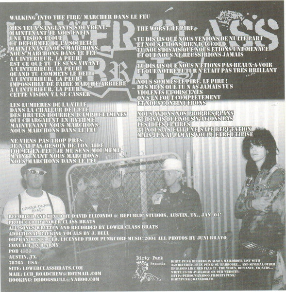 Lower Class Brats : The Worst b/w Walking Into The Fire EP. (7",45 RPM,EP)