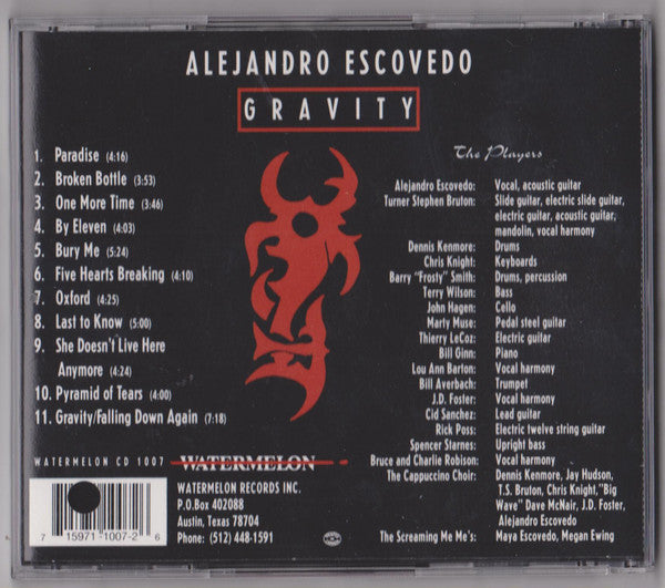 Alejandro Escovedo : Gravity (Album,Reissue)