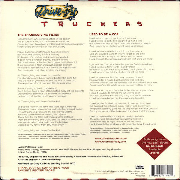 Drive-By Truckers : The Thanksgiving Filter (10",45 RPM)