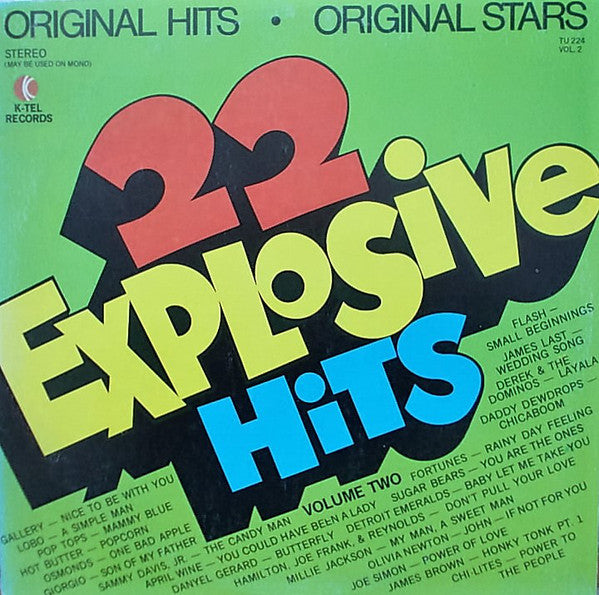Various : 22 Explosive Hits, Vol 2 (LP,Compilation)