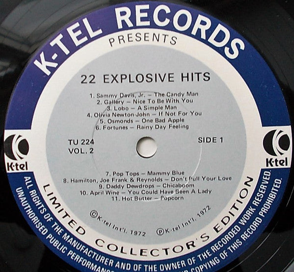 Various : 22 Explosive Hits, Vol 2 (LP,Compilation)