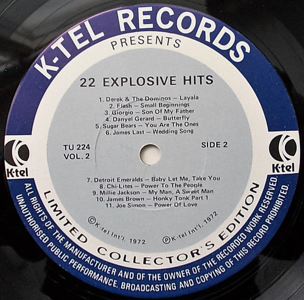 Various : 22 Explosive Hits, Vol 2 (LP,Compilation)
