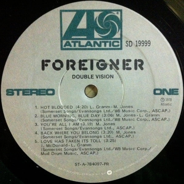 Foreigner : Double Vision (LP,Album,Stereo)