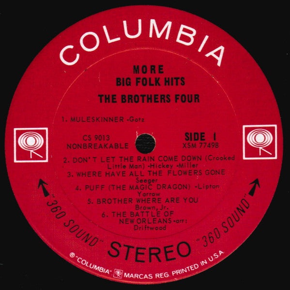 Brothers Four, The : More Big Folk Hits (LP,Album,Stereo)