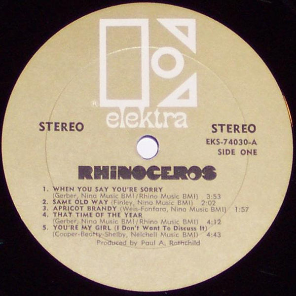 Rhinoceros (2) : Rhinoceros (LP,Album)
