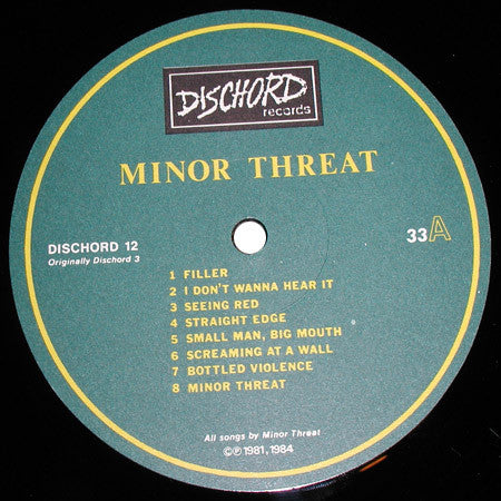Minor Threat : Minor Threat (LP,Compilation)