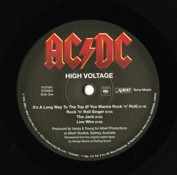 AC/DC : High Voltage (LP,Album,Reissue,Remastered,Stereo)