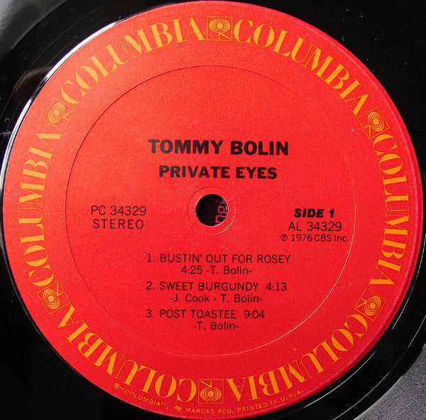 Tommy Bolin : Private Eyes (LP,Album)