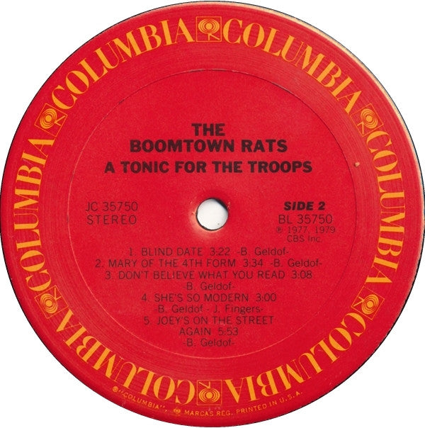 Boomtown Rats, The : A Tonic For The Troops (LP,Album)