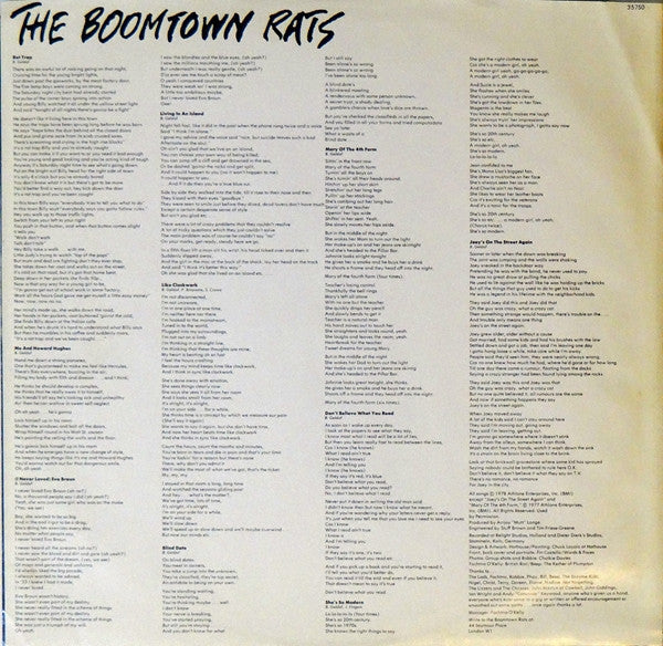 Boomtown Rats, The : A Tonic For The Troops (LP,Album)