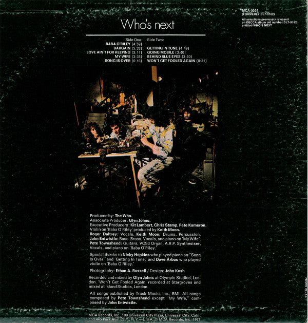Who, The : Who's Next (LP,Album,Reissue)