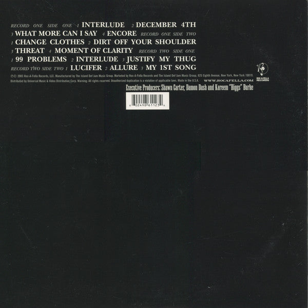 Jay-Z : The Black Album (LP,Album)