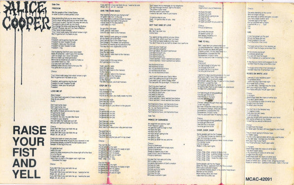 Alice Cooper (2) : Raise Your Fist And Yell (Album)