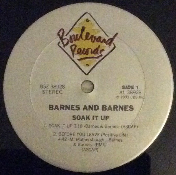 Barnes & Barnes : Soak It Up (12",EP,33 ⅓ RPM)