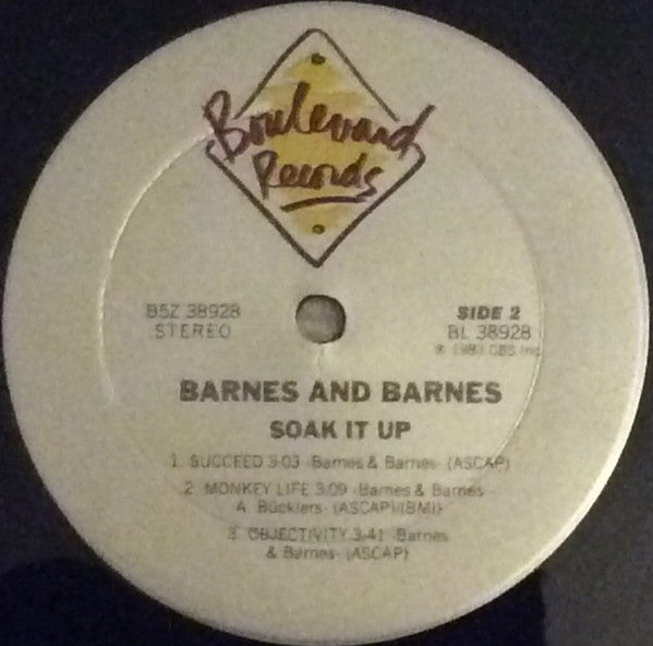 Barnes & Barnes : Soak It Up (12",EP,33 ⅓ RPM)
