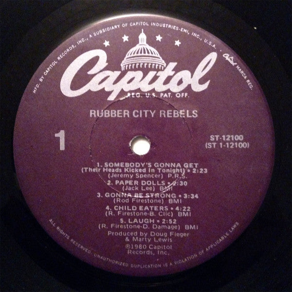 Rubber City Rebels : Rubber City Rebels (LP,Album)
