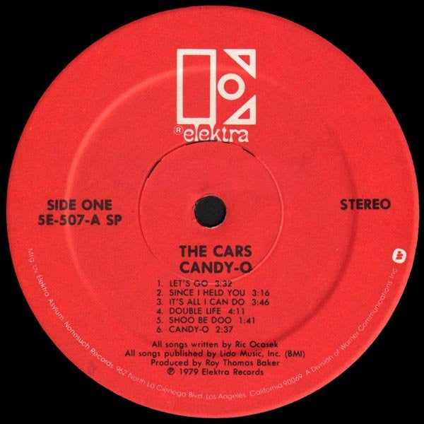Cars, The : Candy-O (LP,Album,Stereo)