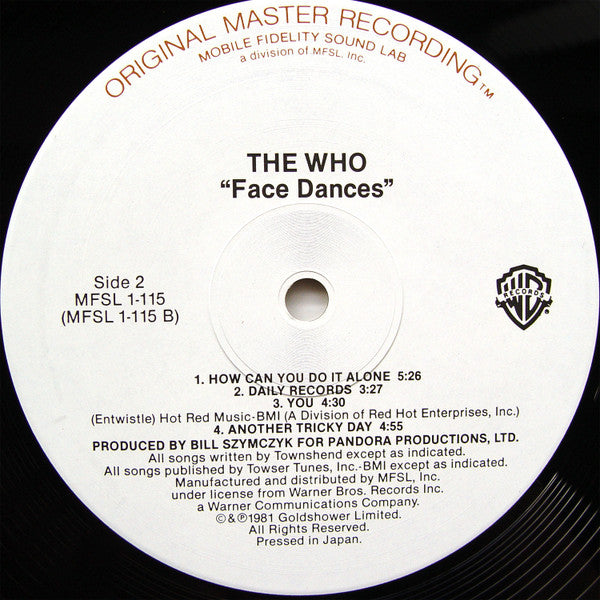 Who, The : Face Dances (LP,Album,Reissue,Remastered)