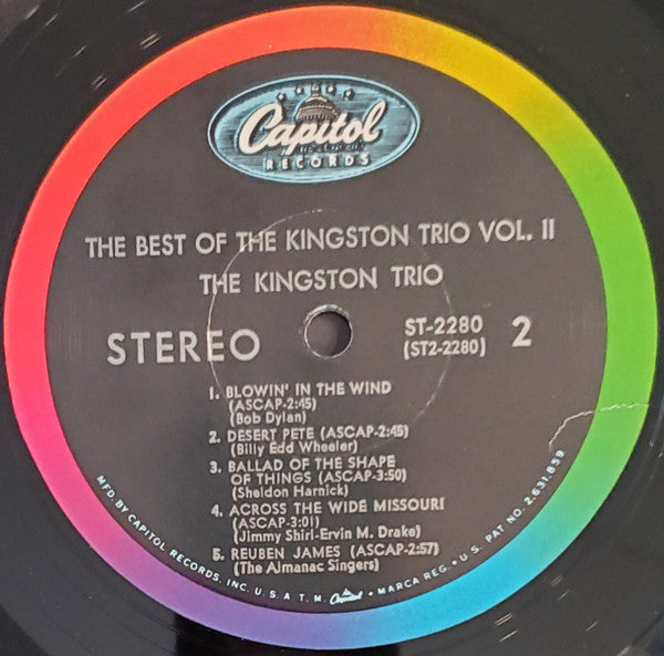 Kingston Trio : The Best Of The Kingston Trio Vol. 2 (LP,Compilation)