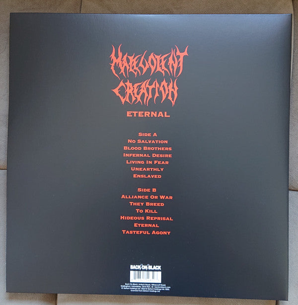 Malevolent Creation : Eternal (LP,Album,Limited Edition,Reissue)