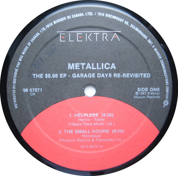 Metallica : The $5.98 E.P. - Garage Days Re-Revisited (12",33 ⅓ RPM,EP)