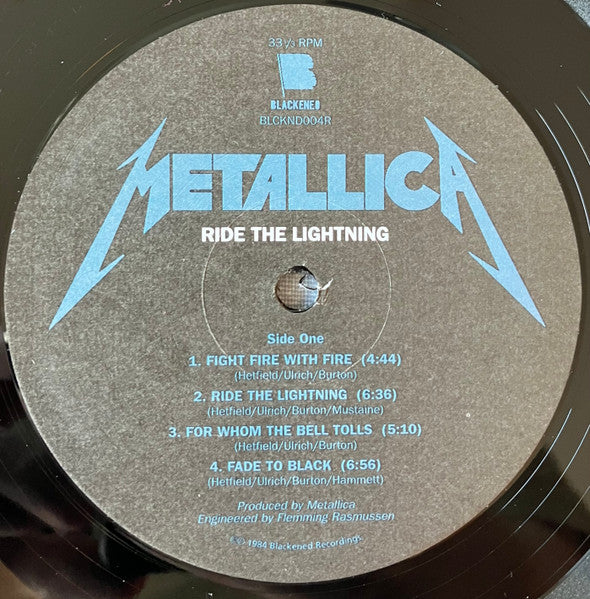 Metallica : Ride The Lightning (LP,Album,Reissue,Remastered)