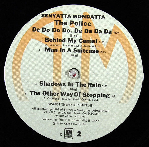 Police, The : Zenyatta Mondatta (LP,Album,Stereo)