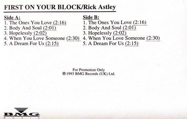 Rick Astley : First On Your Block (Promo)