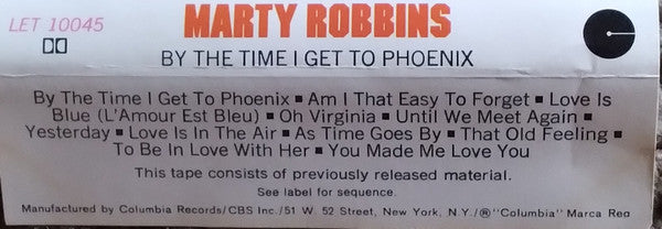 Marty Robbins : By The Time I Get To Phoenix (Album,Reissue)