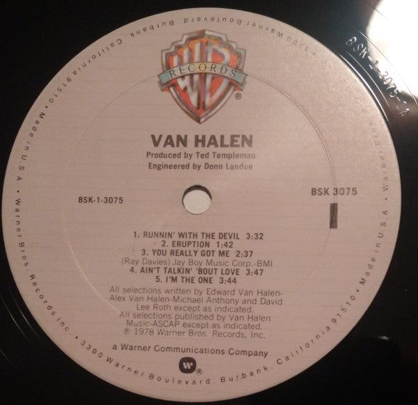 Van Halen : Van Halen (LP,Album,Club Edition,Reissue)