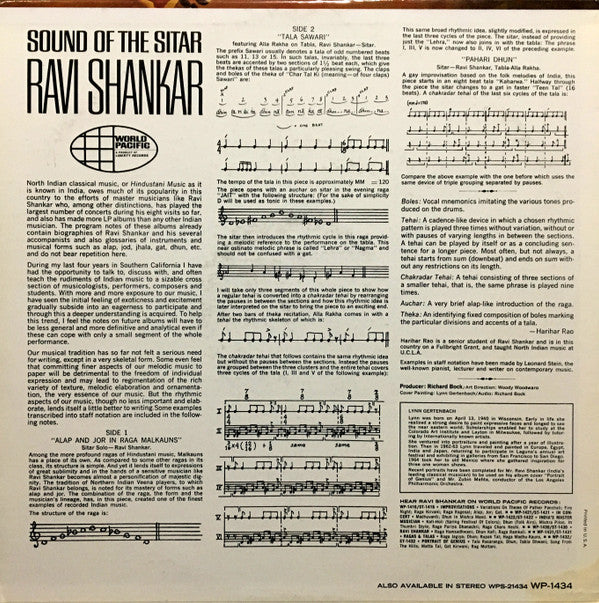 Ravi Shankar, Alla Rakha : Sound Of The Sitar (LP,Mono)